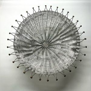 MICHAEL ARAM 13" Large Stainless Steel and Brass SPLASH Basket artistic stunning